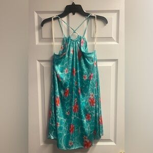 NWT Shore Viscose Blend Floating Florals Ring Mini Dress Size Large